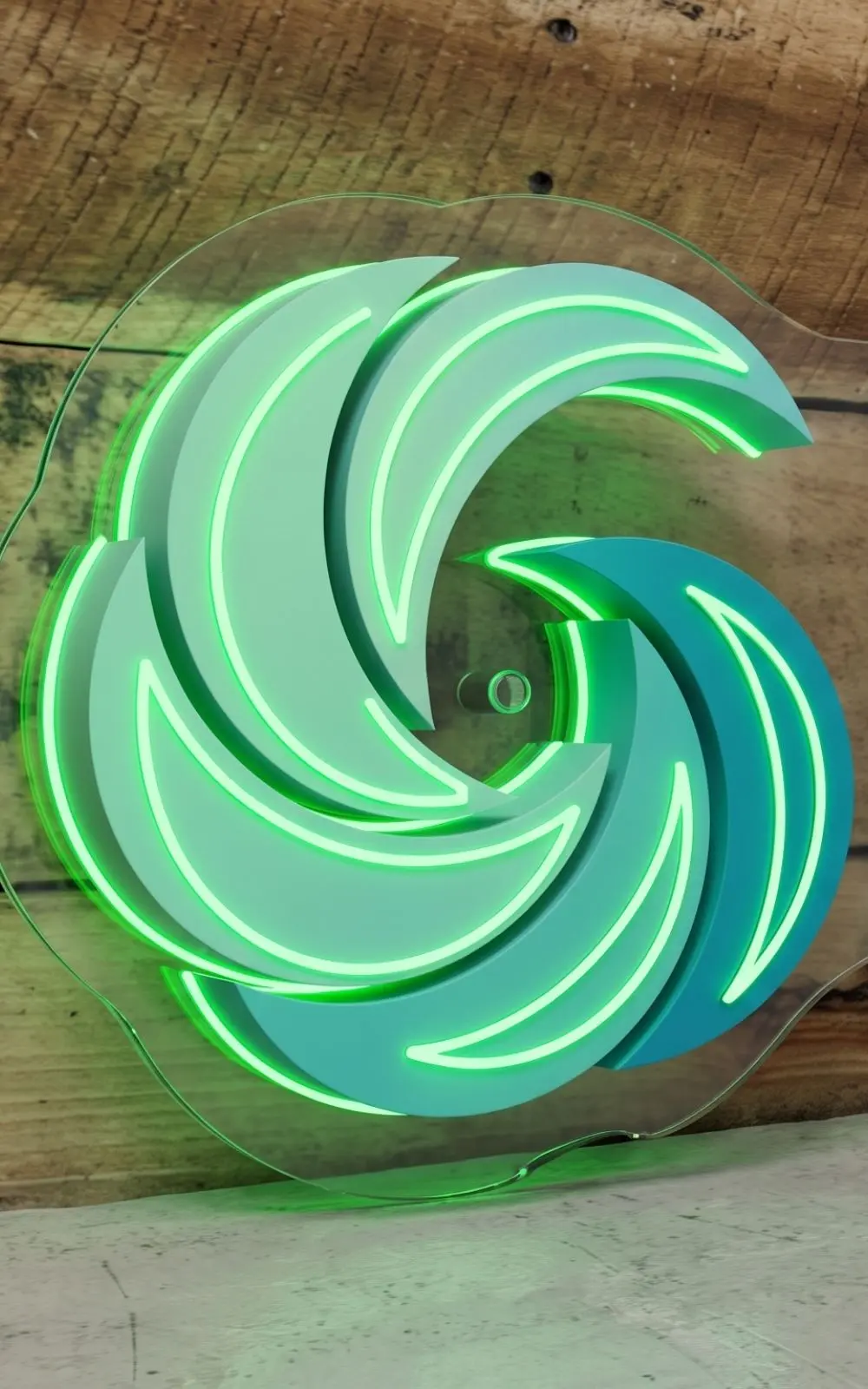 Mixed-material brand feature